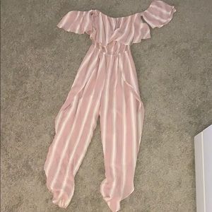 Pink and white jumper